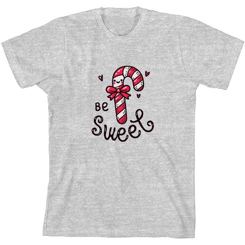 Be Sweet Candy Cane Youth Crew Neck Short Sleeve Tee - image 1 of 2