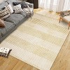 Acekool Modern Washable Area Rug, Non-Slip Low Pile Stripe Pattern, Soft 8'x10' Rug for Living Room, Bedroom, Entryway, Blue - 3 of 4