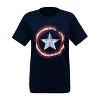Womens Captain America Distressed Symbol T-Shirt - 3 of 4