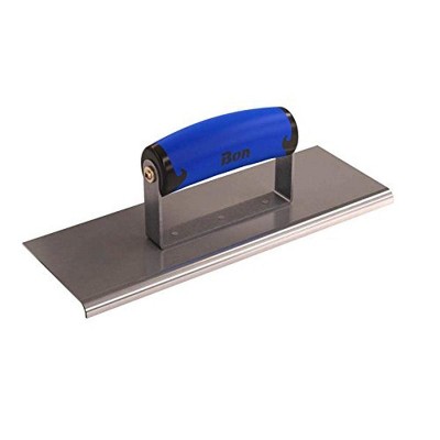 Bon Tool 62-458 Edger - Stainless Steel 10-inch X 3 1/2-inch - 1/4-inch Radius X 3/8-inch Lip Comfort Grip Handle
