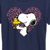 Women's - Peanuts - Snoopy Woodstock Xo Heart Short Sleeve Graphic T-Shirt - 2 of 4