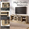 Stead Modern Farmhouse TV Stand - 58” Entertainment Center with Storage - Barn Door - Supports 32 to 65" TVs (Light Oak) - 3 of 4