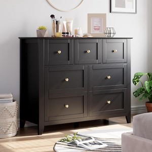 Nasitip 7 Chest of Drawer Dresser, Modern and Stylish Dresser, Deep Drawers and Nickel Round Handle - 1 of 4