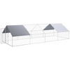 PawHut Galvanized Large Metal Chicken Coop Cage, Walk-in Enclosure, Poultry Hen House with UV & Water Resistant Cover - 4 of 4