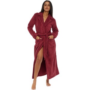 ADR Women's Country Ranch Robe, Durable Warm No Pill Fleece, Anti Pill Bathrobe, House Coat - 1 of 3