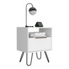 NicBex Wood Nighstand with Hairpin Legs,End Table with 1 Drawer and Open Shelf for Bedroom,Living Room - 4 of 4
