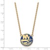 Black Bow Jewelry 14k Yellow Gold Plated Sterling Silver New York Islanders NHL Necklace 18 Inch - 2 of 4
