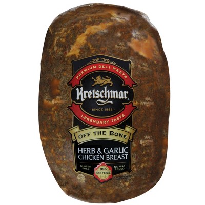 Kretschmar Off the Bone Herb & Garlic Chicken Breast - Deli Fresh Sliced - price per lb