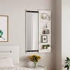 TUYOHW  Wall Mounted Full Length Mirror with Shelf & Hook,47.6x15.7in Rubber Wood Frame Multifunctional Design for Bedroom Living Room Entryway - 2 of 4