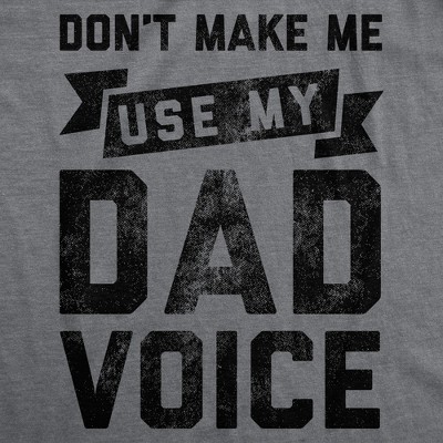 Мужские футболки Crazy Dog T-Shirts, Inc. Mens Funny T Shirts Dont Make Me Use My Dad Voice Sarcastic Fathers Day Graphic Novelty Tee for Men - Crazy Dog Men's T Shirt Gift for Dad Dark L — фото 2