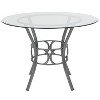 Emma and Oliver 42" Round Glass Dining Table with Metal Frame - 2 of 2