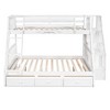 TiramisuBest Twin-Over-Full Bunk Bed with Drawers,Ladder and Storage Staircase,White - 4 of 4