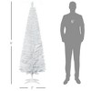 CIPACHO 6ft Artificial Pencil Christmas Tree Slim Xmas Tree with 390 Realistic Branch Tips and Plastic Stand,White - 2 of 4