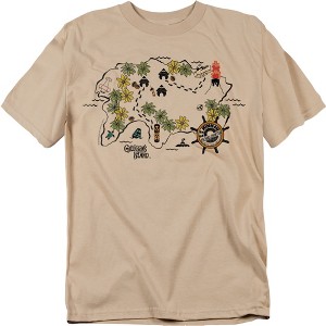 Gilligans Island Island Map Adult T-Shirt - 1 of 4
