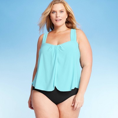aqua green plus size swimwear