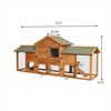 Bencmate Bunny Cage with 2 Runs House Small Animal Habitats for Guinea Pigs Hamster Removable Tray, Brown (79.5"*20.66"*33.6") - 2 of 4