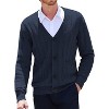 COOFANDY Men's Cardigan Sweater Cable Knit V Neck Button up Sweaters Ribbed Cardigan Sweater with Pockets - 4 of 4