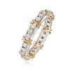 Ross-Simons 1.00 ct. t.w. Diamond X Eternity Band in Sterling and 14kt Gold - 3 of 4