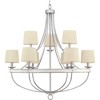 Progress Lighting Gulliver 9-Light Chandelier, Galvanized Finish, Wood Grained Texture Shade - 4 of 4