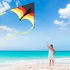 Joyfy 2 Pack Large Gradient Delta Kite - Easy to Fly Giant Beach Kites with 328ft String for Kids and Adults, Ideal for Beach Activities & Outdoor Fun - 2 of 4