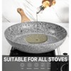 KOCH SYSTEME CS  12 Inch Nonstick Frying Pan with Lid, Granite Frying Pan with Non-toxic Nonstick Coating,  Gray/Red - 4 of 4