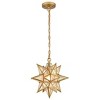 Claxy Moravian Star Pendant Chandelier Seeded Glass Gold Light 13 Inches - 4 of 4