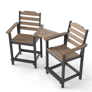 Yardgrace Space Saving Weatherproof Economy Bar Stools Set (Multiple Piece Options) - 1 of 4