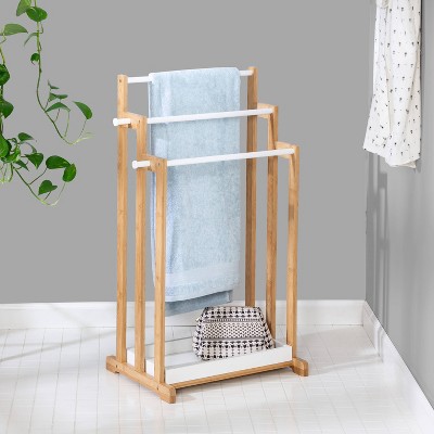 Small standing best sale towel rack