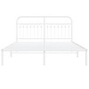 vidaXL Metal Bed Frame without Mattress with Headboard White 59.1"x78.7" - 4 of 4