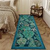 Jungle Print Washable Rug - Non-Slip Low Pile Stain Resistant Carpet for Living Room, Bedroom, Nursery, Playroom - 2 of 4