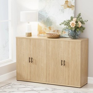 Brafab94" Fluted Sideboard Buffet Cabinet with Storage, Credenza Storage Cabinet for Living Room - 1 of 4