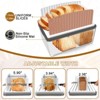 Angel Sar Bread Slicer and Bread Box Combo, 2-in-1 Adjustable Slicing Guide with 9L Storage Container, Foldable Cutting Guide with Crumb Tray - 3 of 4