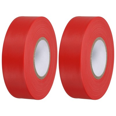 Unique Bargains PVC Non-Adhesive Flagging Tapes for Trail Outdoor 2 Pcs Red 1" x 147 ft