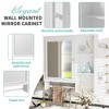 Bathroom Cabinet Wall Mounted, Medicine Cabinet with Doors & Adjustable Shelf, Over The Toilet Bathroom Storage Cabinet for Office Kitchen - 4 of 4