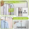 6 Pack Clear Double-Zip Garment Bags, 40" Long 10'' Gusseted Covers for Coats, Dresses & Furs - 3 of 4