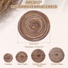 Unique Bargains Woven Braided Washable Decorative Round Placemat 4 Pcs - 2 of 4