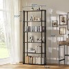 Acekool 71" Wooden Bookshelf, 6-Tier Industrial Bookcase with Metal Frame, Large Open Storage Rack for Bedroom, Living Room, Home Office, Brown - 2 of 4