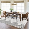 Non Slip Backing 9x12 Machine Washable Area Rug Modern Minimalistic Striped Low Pile Rug Stripe Geometric Foldable Large Carpet for Bedroom - 4 of 4