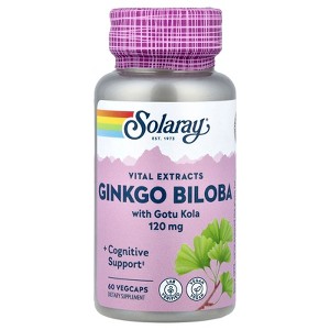 Solaray Vital Extracts, Ginkgo Biloba With Gotu Kola, 60 VegCaps - 1 of 4