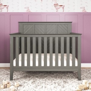 Child Craft Atwood 4-in-1 Convertible Crib, Converts to Day Bed, Toddler Bed and Full Size Bed, 3 Mattress Positions, Baby Safe Finish (Lunar Gray) - 1 of 4
