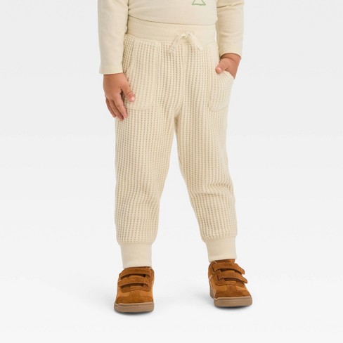 Skims Pants Womens Size XL Cream Off-White Waffle Knit Jogger