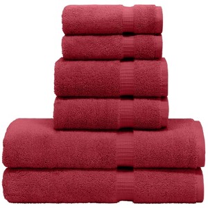 BC BARE COTTON Luxury Hotel & Spa Quality, Quick Dry 100% Turkish Cotton, 700 GSM, 2-Bath Towel, 2-Hand Towel, 2-Washcloth - 6 Piece - 1 of 1