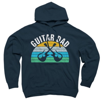 Adult Design By Humans Retro Dueling Electric Guitar Dad By DragonTee Pullover Hoodie
