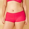 Women's Ribbed Textured Low-Rise Cheeky Swim Boyshorts - Wild Fable™ - 4 of 4