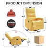 360° Swivel Manual Recliner Chair with Rocker,Fabric Recliner Chair for Living Room,Recliner Chair with Cushion Back and Square Arms-Coolbibila - 4 of 4