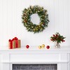 Nearly Natural 24-in Frosted Swiss Pine Artificial Wreath with 35 Clear LED Lights and Berries - 3 of 3