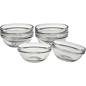 Luminarc Stackable 3 Inch Glass Pinch Bowl, Set of 6 - 1 of 4