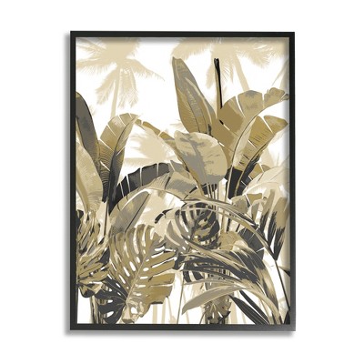 Stupell Industries Tropical Layered Summer Palms Framed Giclee