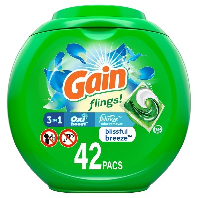 Gain flings! Laundry Detergent Pacs Blissful Breeze - 42ct