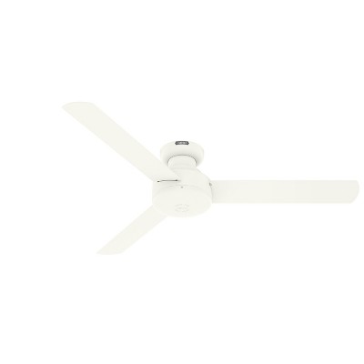 52" Presto Low Profile Ceiling Fan and Wall Control Matte White - Hunter Fan: 3-Blade, SureSpeed, ETL Listed, MDF